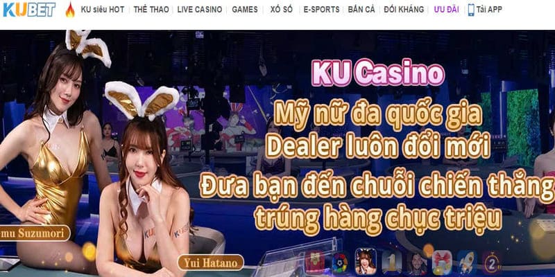 Dealer nóng bỏng tại sảnh Live Casino Kubet